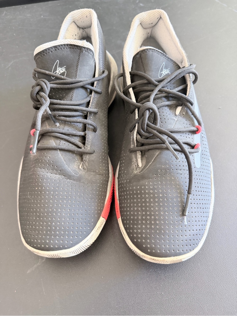 Under Armour Men's Black Sneakers with Red Accents Steph Curry